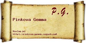 Pinkova Gemma névjegykártya